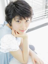 フェイスティ(FACE-T) 【FACE-T　青山】　黒髪フェミニンショート　『安井朋美』