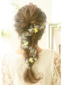 結婚式☆二次会★くるりんぱ編みおろし☆ヘアセット