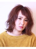 オン眉☆アシメバングのミディボブ