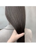 美髪ロングヘア/グレーベージュ/シルキーベージュ