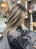 ラフ(LAFF)&nbsp;#バレイヤージュ#グレージュカラー#ボブウルフ#ココアベージュ