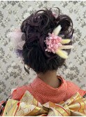七五三ヘアセット、着付け/セミロング