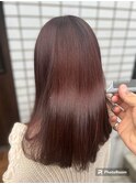オイルカラーで艶髪ミディアムストレート