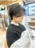 ☆直毛さんでも◎大人センター分けマッシュショートボブ