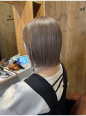 美髪結べるボブボブウルフミニウルフ薄めバング斜めバング