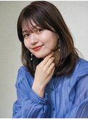 20代30代40代ベージュ耳かけくびレイヤーカットワンカールミディ