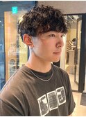 波巻きパーマ ニュアンスパーマ メンズショート 爽やか