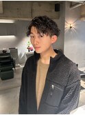 rireニュアンスパーマカルマパーマベリーショートダークアッシュ