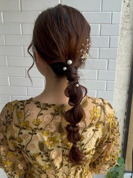 ノマニカ バイ ルレーヴ 池田店(noma-nika by Le reve)の写真/結婚式やパーティー、イベントに◎特別な日はプロの技で可愛く♪崩れにくいヘアセットで一日中華やかに☆