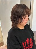 ウルフパーマ パーマヘアー ミディアムウルフ ウルフレイヤー