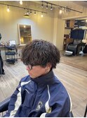 波巻きパーマ