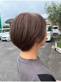 ブリーチしないで、明るめカラーの白髪活かし