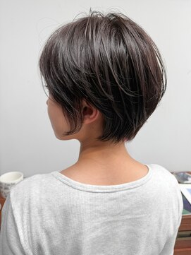 ヘアー アイス 御器所本店(HAIR ICI) 20代30代秋冬暗髪カラーレイヤーボブパーマ小顔ショート