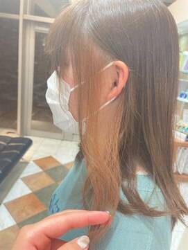 髪質改善/顔周りレイヤーカット/グレージュ[千葉/千葉駅]