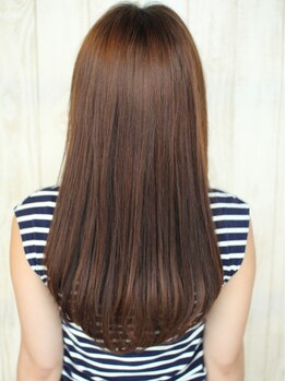 人気♪【エアーストレート＋TR】アイロンを使わないのでダメージを最小限に抑え、自然なストレートに◎