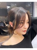 前髪なしでも可愛いお顔周り♪