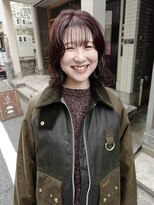 エヴリンアンドペイジ(Evelyn&paige) ボルドーカラー/ニュアンスパーマ【神戸元町/水原】