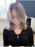 ミディアムにバタフライレイヤーとバレイヤージュ【立川】