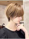 ショートボブ髪型30代40代50代前髪あり前髪無し面長丸顔【西村ss