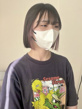 ムク(Muku) ぱつっとボブにインナーベージュ♪