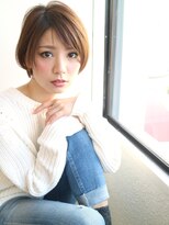 フェリシータ 服部店(felicita)&nbsp;クラシカルな斜めバングショートボブ×ハイトーンカラー