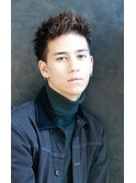 セミウエットワイルド爽やかヘアビジカジツーブロック刈り上げ