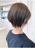 福山市美容室Caary人気 ふんわり丸みひし形シルエットボブ