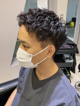 シェル 国分寺(shell) 直毛から癖のついたセットしやすい髪へ☆メンズショートパーマ♪