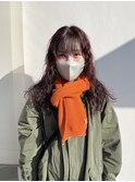 スパイラルパーマ×オレンジブラウン