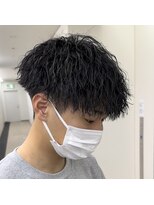 ウェーブ(WAVE)&nbsp;前下がりマッシュ×ツイストスパイラル/メンズパーマ