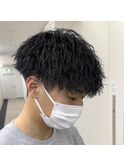 前下がりマッシュ×ツイストスパイラル/メンズパーマ