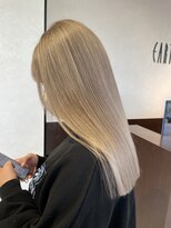 アース コアフュールボーテ 川中島店(EARTH coiffure beaute) ミルクティーベージュハイトーンケアブリーチダブルカラー