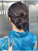浴衣ヘアセット/浴衣ヘアアレンジ/浴衣着付け/花火着付け