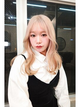 ラニヘアサロン(lani hair salon) ミルクティーベージュ/ブロンドカラー/抜きっぱなしブロンド