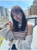 シースルーバング/ミディアム/透明感/レイヤーカット