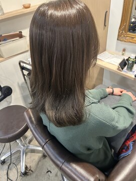トムヘアーデザイン 楠葉店(TOM HAIR DESIGN) 髪質改善ツヤ髪オリーブブラウンカラー