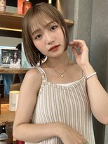 ロンドワン 三宮元町(Lond one) ミニボブ/ミルクティーベージュ