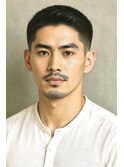 ブルーブラック　クロップ　アイロンパーマ