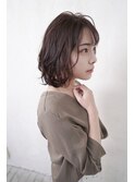 ショートボブ/大人ボブ/ゆるふわパーマ/小顔デジタルパーマe