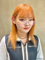 アロア 横浜(Aloa)&nbsp;【Aloa横浜】ペールオレンジカラー×ハッシュカット