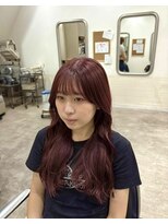 ヘアアンドメイク 心座(hair&make)&nbsp;透明感・艶感チェリーピンクカラー