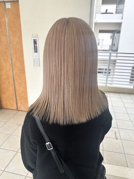 シールドヘアー 沖縄 新都心(C'LD Hair) ブリーチありダブルカラー/ミルクティー