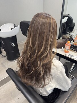 パヌポン(PANUPON) ハイライトバレイヤージュケアブリーチダブルカラーベージュ