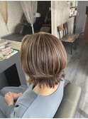 ハイライト×白髪ぼかし