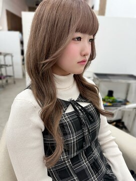 コキュウ(co-kyu) 広島袋町で叶う韓国巻きダブルカラーベージュロング