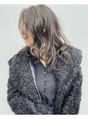 フォギーグレージュ×ロングレイヤー