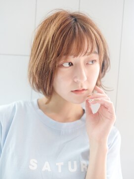 アイティー バイ アルバム 浦和店(IT by ALBUM) ナチュラルボブ_ココアブラウンフリンジウェーブ_7656