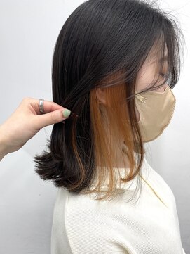 アライブ キチジョウジ(ALIVE Kichijoji) 韓国風インナーカラー×オレンジ