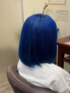 ヘアーメイク ナユタ(hair make nayuta) ネイビーブルーブラックカラー