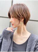 大人ガーリー×前髪ありショートブリーチなしチョコレート[立川]